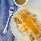 Whole Wheat Apricot Ricotta Crepes