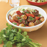 Slow-Cooked Beef Stew with Potatoes Mash