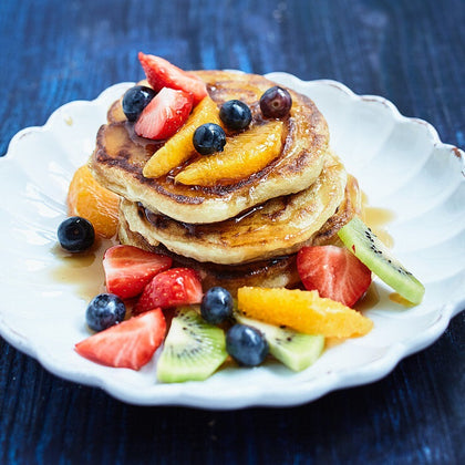 Pancakes with Fruit Salad
