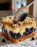 Blueberry Cream Cheese Crumb Bars