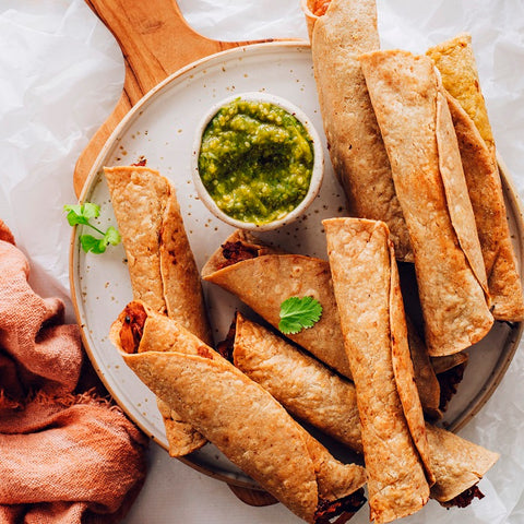 Crispy Baked BBQ Chicken Taquitos