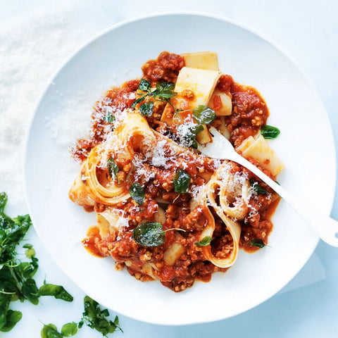 Chicken Bolognese with Crispy Oregano
