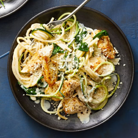 Creamy Chicken and Zoodle Spaghetti