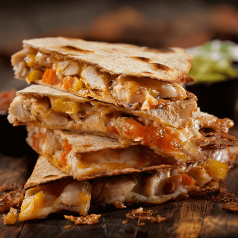 Crispy Air Fryer Chicken Quesadillas
