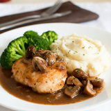 Pan-Fried Chicken with Mushrooms