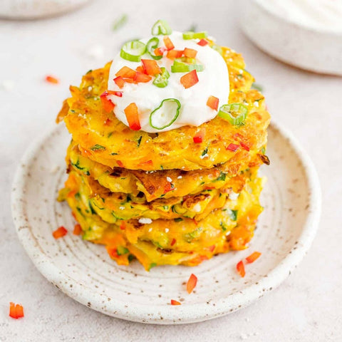 Lemon Dill Kohlrabi Fritters