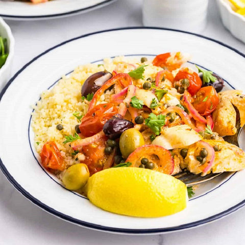 Mediterranean Baked White Fish with Millet