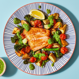 Pesto Salmon and Roasted Vegetables
