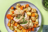 Roast Pork with Dijon Cream Sauce and Mixed Veggies