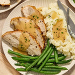 Roasted Turkey Breast w Mash and Green Beans