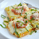 Zucchini Ravioli with Spinach Ricotta Filling