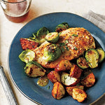 Chicken with Brussel Sprouts and Red Potatoes in Mustard Sauce