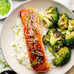 Maple Glazed Salmon with Ginger Coconut Rice