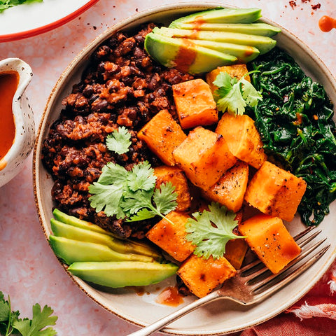 Ground Beef Black Been Butternut Squash Bowl