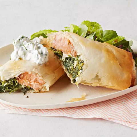 Salmon and Dill Pesto En Croute