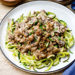 Ground Beef Stroganoff & Zucchini Noodles