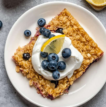 Baked Lemon Blueberry Oatmeal