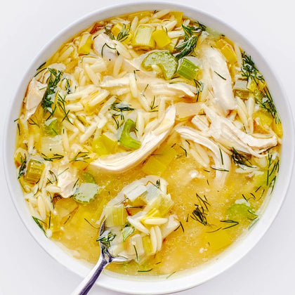 Basically Lemony Chicken Orzo Soup