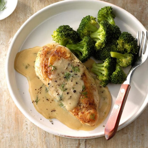 Chicken & Broccoli with Dill Sauce