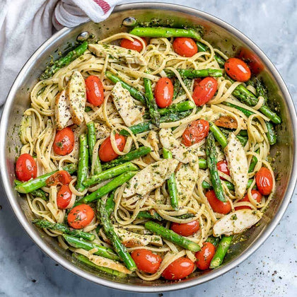 Asparagus Chicken  Fettuccine