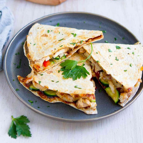 Hoisin Chicken Quesadillas with Veggies