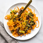 Beef And Broccoli With Sweet Potatoes Noodles