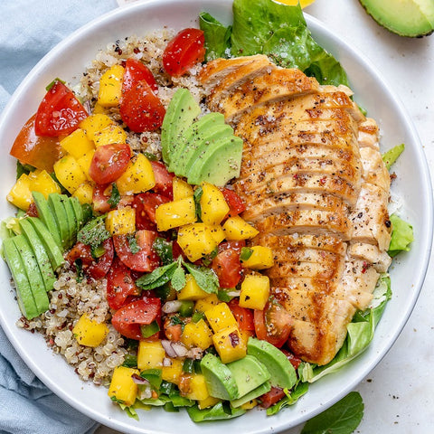 Mango Salsa Chicken Bowl