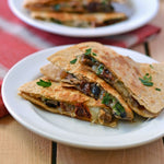 Mushrooms, Pesto and Sundried Tomato Quesadillas