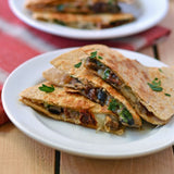 Mushrooms, Pesto and Sundried Tomato Quesadillas