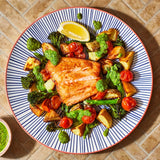 Pesto Salmon and Roasted Vegetables