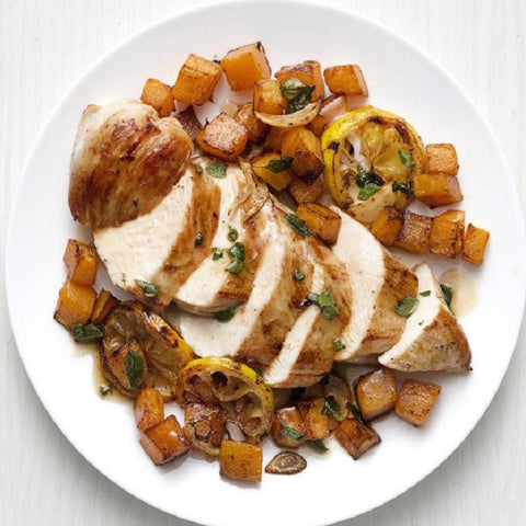 Lemon Chicken with Butternut Squash