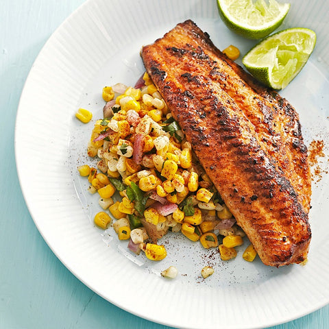 Chile-Lime Catfish with Corn Saute