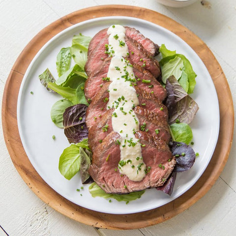 Beef Steak with Horseradish Crème Fraiche