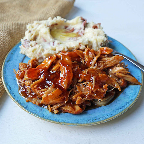 Pulled Peach Barbecue Sauce Chicken