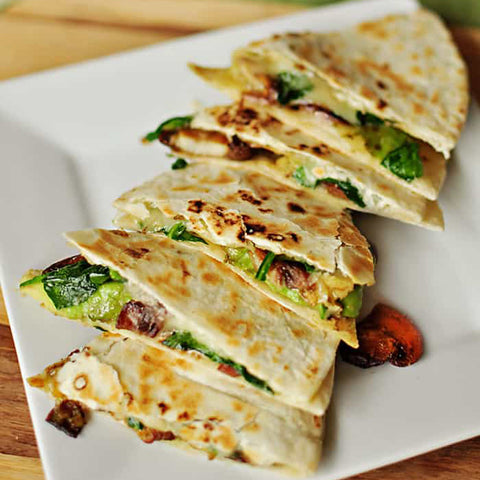 Spinach Mushroom Quesadillas