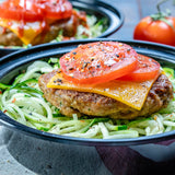 Low Carb Turkey Burger with Zoodles