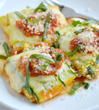 Zucchini Ravioli with Spinach Ricotta Filling