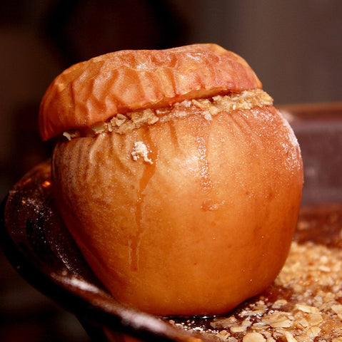 Baked Apple with Oatmeal Filling