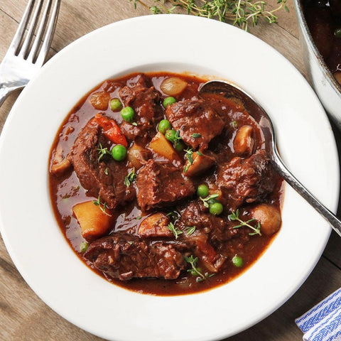 Healthy Beef Stew with Green Peas