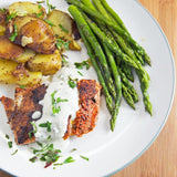 Blackened Salmon with Gorgonzola Cream Sauce