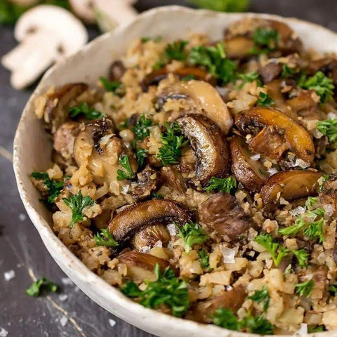 Cauliflower Mushroom Rice