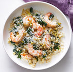 Creamy Cauliflower Rice with Shrimps