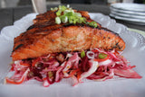 Ginger Soy Glazed Salmon with Asian Beet Slaw