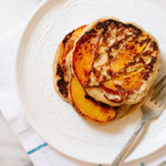 Caramelized Peach and Oat Pancakes