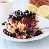 Lemon Ricotta Pancakes with Blueberry Sauce