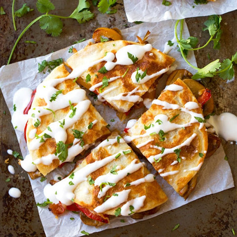 Smoked Gouda Mushroom Quesadillas