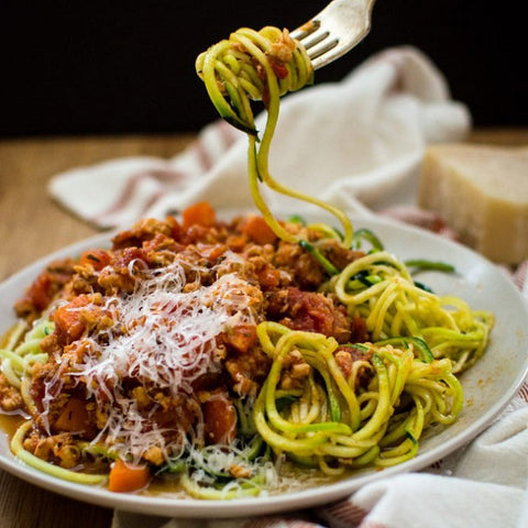 Zucchini Noodles with Chicken Bolognese